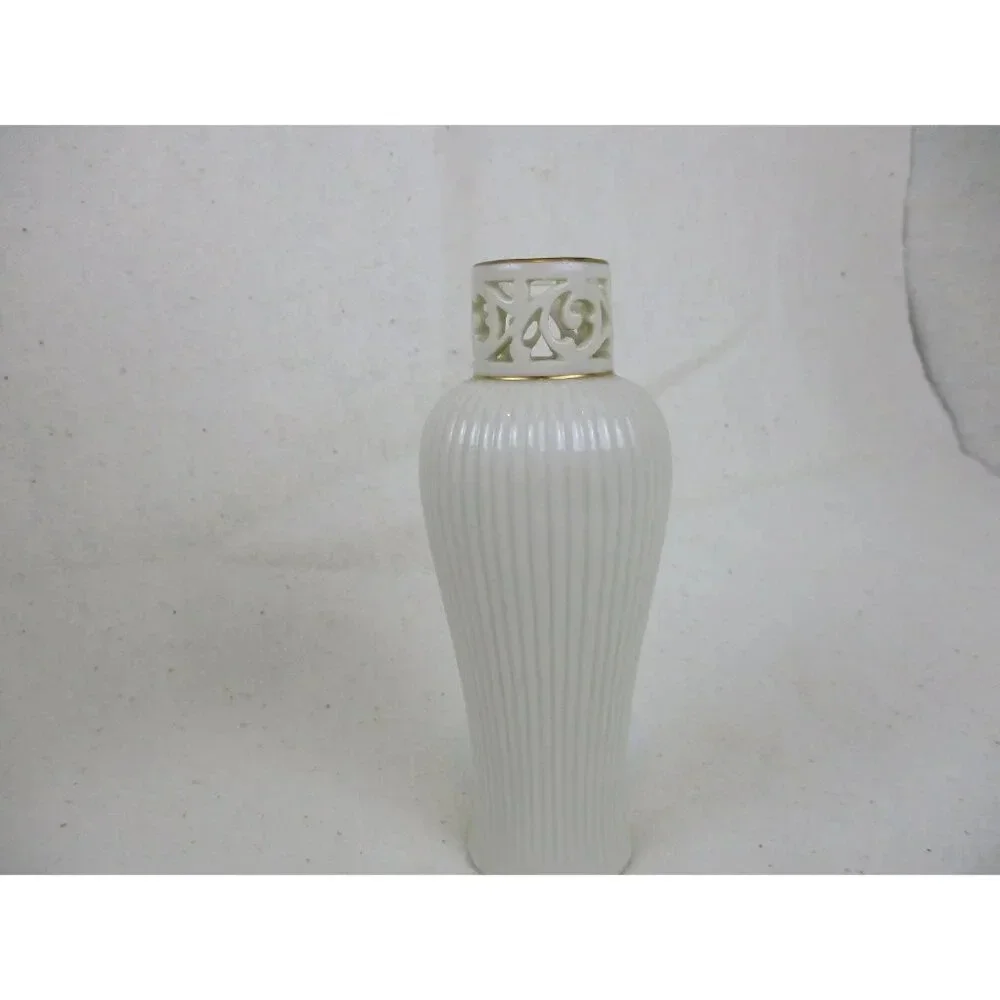 Lenox‎ Bud Vase Gold Painted incense holder White wedding anniversary gift
